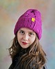 czapki damskie Czapka z alpaki z warkoczami LULLABY fuksja 1