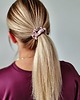 gumki do włosów Gumka jedwabna, scrunchie, gumka do włosów, gumka satynowa perłowy blond MINI 5