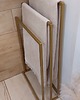 dodatki - łazienka - różne Stojak Łazienkowy na ręczniki Wieszak złoty 3 Ramienny Metalowy LOFT 3