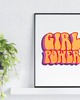 grafiki i ilustracje PLAKAT Girl Power prezent dzień kobiet dla córki dziewczyny 1
