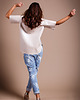 spodnie materiałowe damskie Spodnie BOYFRIEND JEANS 1