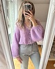 kardigany damskie Moherowy kardigan mgiełka  z ozdobnymi biżuteryjnymi guzikami handmade 3
