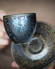 filiżanki Filiżanka espresso 80ml ceramiczna Srebrny Grafit i Ciemne Złoto Rękodzieło 4