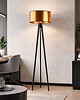 lampy podłogowe Czarna lampa stojąca z miedzianym kloszem MIAMI MIRROR tripod trójnóg 2
