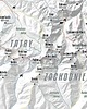 plakaty Szlaki TATRZAŃSKIE  Tatry Polskie i Słowackie mapa plakat - wersja biała 3