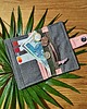 portfele damskie Portfel FUKU z bawełny canvas i bawełny drelich grafitowy 7