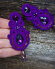 kolczyki soutache Fioletowe - kolczyki sutasz 3
