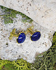 spinki do mankietów Złote spinki do mankietów koszuli Lapis lazuli 2