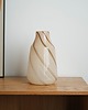 wazony Wazon szklany beżowy, duński design, lata 70, produkcja: Dania 7