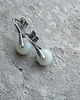 kolczyki wire wrapping Amazonit    - sztyfty 2