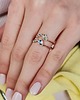 pierścionki złote Pierścionek złoty z chalcedonitem i diamentami 2