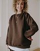 bluza bez kaptura damska Bluza  basic oversize  klasyczna czekoladowa 3