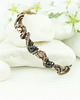 bransoletki wire wrapping Miedziana bransoleta cuff z turmalinem i onyksem 3