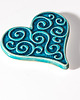 magnesy Ceramiczny magnes serce od serca, turkusowy, w pudełku 1