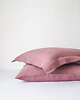 poduszki gładkie Lniana Poszewka Z Listwą DUSTY PINK 2
