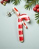 kolczyki z masy plastycznej Świąteczne kolczyki cukrowe laski candy cane handmade 2