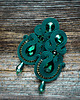 kolczyki soutache Szmaragdowe - kolczyki sutasz 1