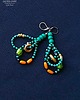 kolczyki szklane Oryginalne niebanalne kolorowe kolczyki z drobnych koralików Prezent handmade 1