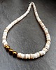 chokery Kremowa muszla srebro 925 7