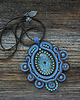 wisiory Niebieski wisior soutache z mandalą 3
