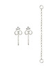 nausznice Nausznica - Double Crystal Silver 1