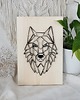 Ozdoby na ścianę BOX DIY String art  WILK  kreatywny zestaw zrób to sam 1