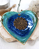 Ozdoby na ścianę Ceramiczne serce laguna - wisząca ozdoba ceramiczna 2