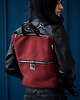 plecaki Plecak / torba 2 w 1 z nubuku tapicerskiego bordo. 4