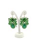 kolczyki soutache Zielono-srebrne kolczyki sutasz - kolekcja Angel 1