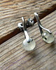kolczyki wire wrapping Prehnit   - sztyfty 1