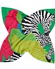 szale damskie SZAL SZALIK jedwab Apaszka jedwabna ZEBRA ZIELONA 2