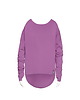 t-shirt damskie Longsleeve z przedłużonym tyłem Śliwkowy 1