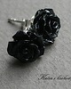 kolczyki - inne black rose ''M''-sztyfty 2