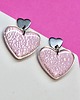 kolczyki z masy plastycznej VALENTINE kolczyki różowe serca na walentynki 1