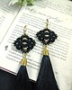 kolczyki soutache Aztec Czarne Chwosty kolczyki sutasz 2