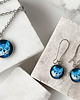 kolczyki szklane Blue Cat kolczyki długie z kotem 7