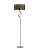lampy podłogowe Czarna lampa podłogowa do salonu MORONI AŻUR z nietuzinkowym ażurowym kloszem 1