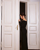 sukienki maxi damskie Czarna maxi black dress z odkrytymi ramionami 4