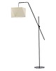 lampy podłogowe Czarna lampa podłogowa na długim wysięgniku TOLEDO 6