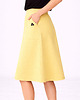 spódnice midi Spódnica Trapezowa  ,,NOEL" Żółty 1