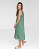 sukienki midi damskie Lniana Sukienka FLORA MIDI eucalyptus green 3