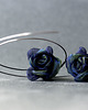 kolczyki wire wrapping Srebrne kolczyki koła róże 1