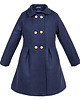 kurtki i płaszcze dla dziewczynki Elegancki jesienny płaszcz granatowy 2