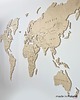 Ozdoby na ścianę Drewniana Mapa Świata z podpisami państw, kolor Naturalny  M 1