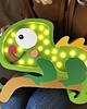 lampy do pokoju dziecka Lampka Drewniana Kameleon Leon 1
