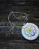 wisiory Folkowy wisior soutache z łowickim motywem 2