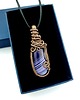 wisiory Wisiorek z fioletowym agatem wire wrapping 3