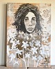 obrazy "The Quiet One", portret, akryl na płótnie, 130x90 cm, aut. MOGH 8