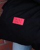 plecaki Czarny bawełniany worek na plecy Czerwona naszywka 1