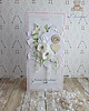 kartki scrapbooking Kartka komunijna pamiątka Flowery Pink GOTOWA 1